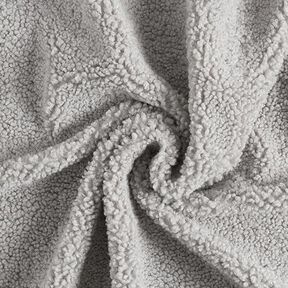 Teddy fur upholstery fabric – light grey, 