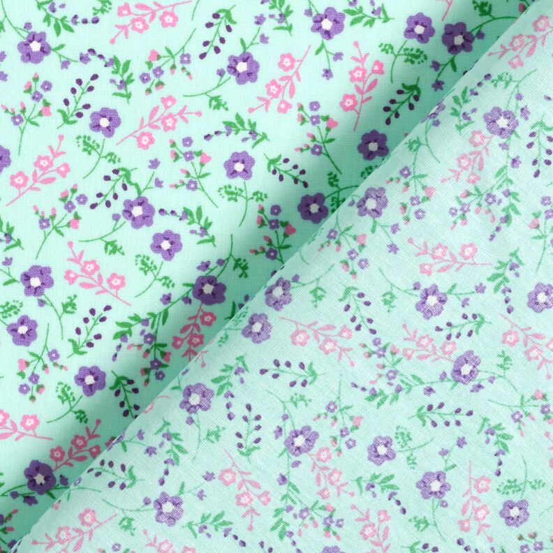 Cotton Poplin millefleurs – pale mint/lavender,  image number 4