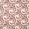 Viscose fabric batik spirals – cream/brown,  thumbnail number 1