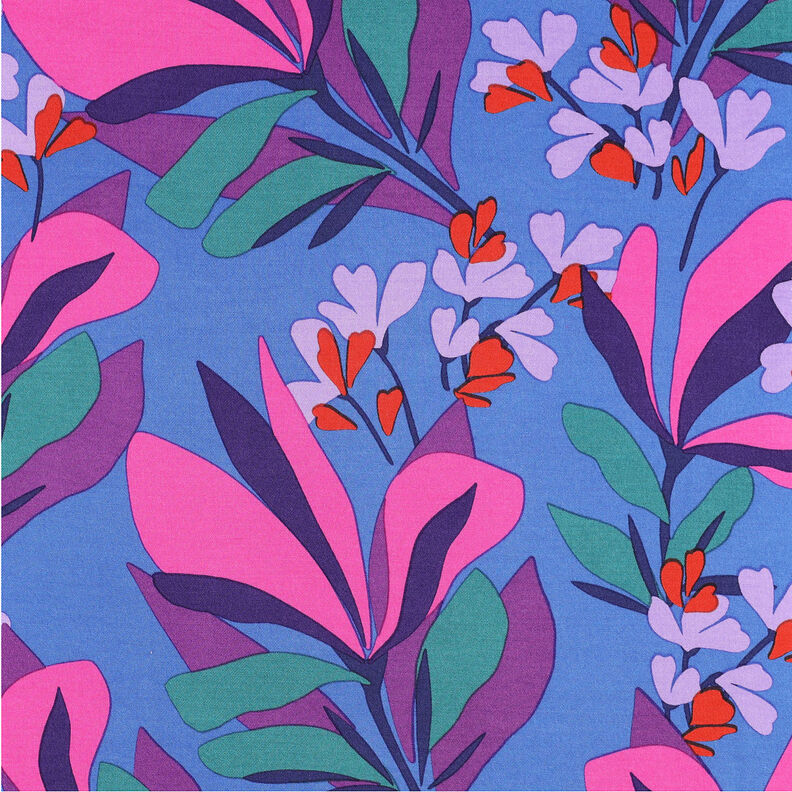 Rosella Stretch Spring Garden | Nerida Hansen – royal blue/red lilac,  image number 1