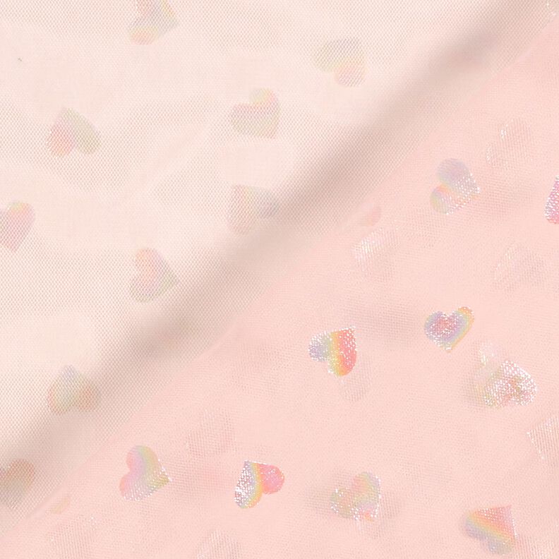 Foil hearts soft mesh – light pink,  image number 5