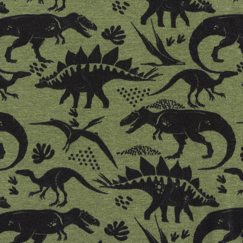 Alpine Fleece Dinosaurs – dark olive,  image number 1