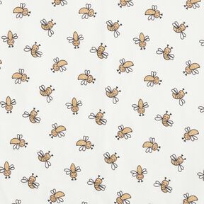 Cotton Jersey Glitter bees – ivory, 