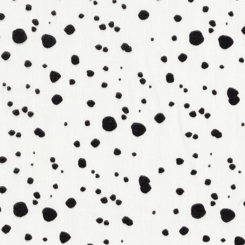 Muslin irregular dots, smooth – ivory/black,  image number 1