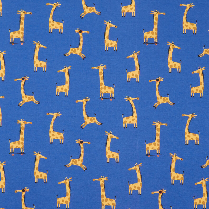 Cotton Jersey Sporty giraffes | by Poppy royal blue,  image number 1