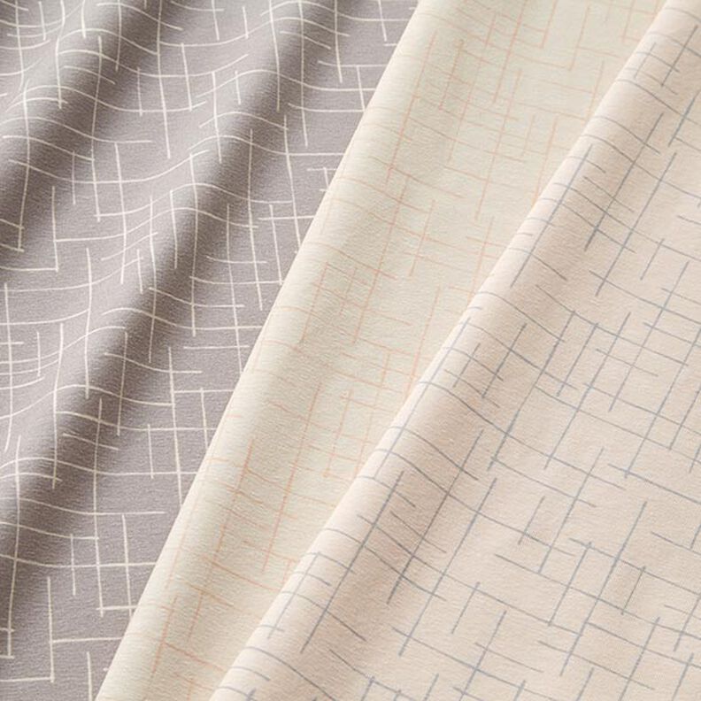 Broken Check Cotton Jersey – cashew,  image number 5