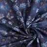 viscose fabric flowers and dragonflies – midnight blue/light blue,  thumbnail number 3