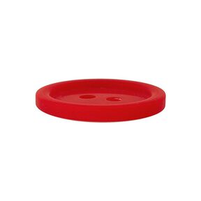 Basic 2-Hole Plastic Button - red, 