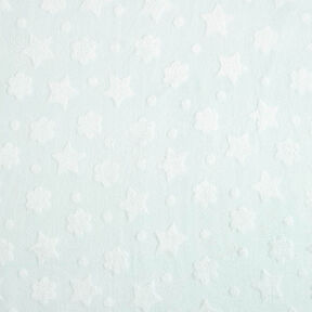 Cosy Fleece Stars and Flowers – pale mint, 