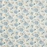 Cotton Poplin delicate paisley flowers – cream/baby blue,  thumbnail number 1