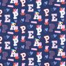 Cotton Poplin Peppa Pig Letters Licensed Fabric | ABC Ltd – indigo,  thumbnail number 1