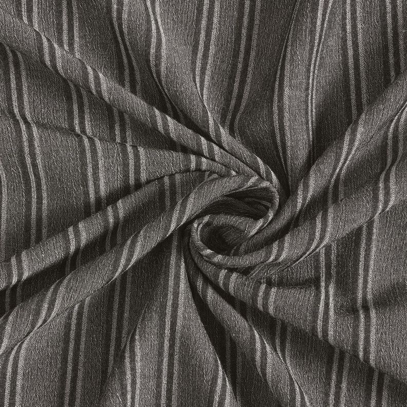 Crushed stripes cotton fabric – anthracite,  image number 3