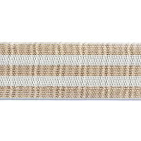 Striped Elastic [40 mm] – light grey/gold, 