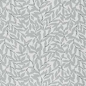 Decor Fabric Canvas Blurred Leaves – misty grey/grey, 