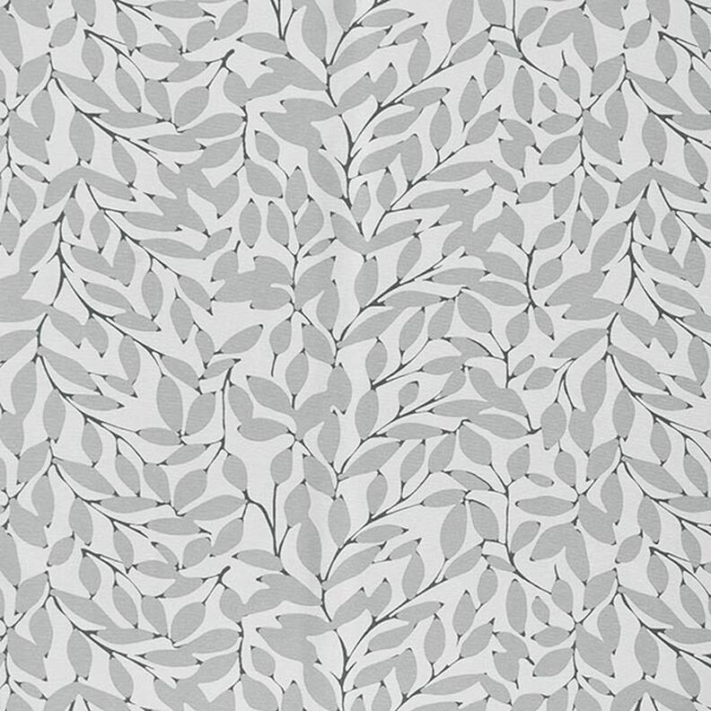 Decor Fabric Canvas Blurred Leaves – misty grey/grey,  image number 1