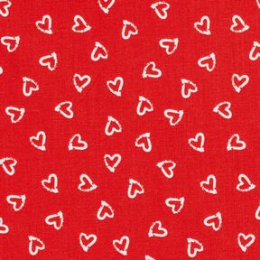 Cotton Cretonne little hearts – chili/white, 