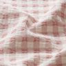 Textured check cotton fabric – white/light dusky pink,  thumbnail number 2