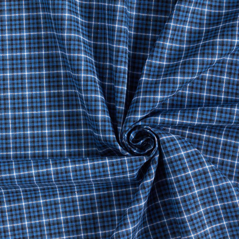 Cotton fabric double check – navy blue/black,  image number 3