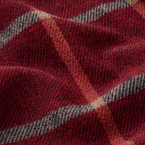 Coating Fabric Large Check – burgundy/black, 