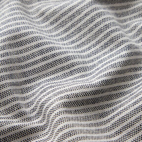 Decor Fabric Half Panama Subtle Stripes – natural/midnight blue, 