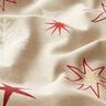 Half Panama Decor Fabric Shimmering Stars – gold/red,  thumbnail number 2