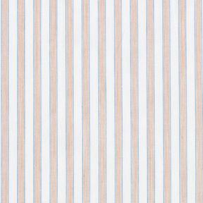 Bi-colour stripes cotton fabric – offwhite/apricot, 
