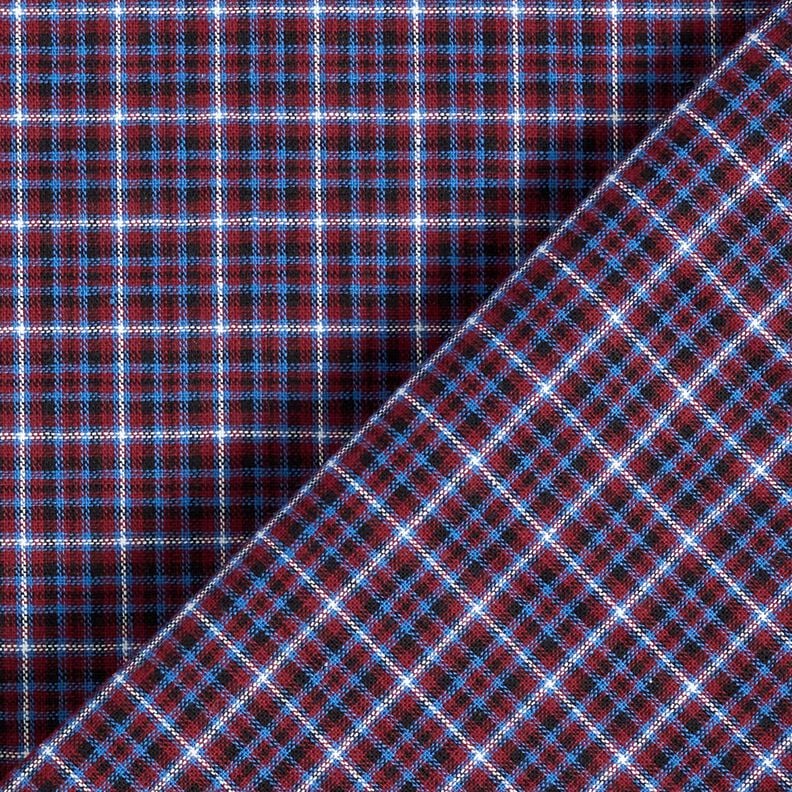 Cotton fabric double check – black/red,  image number 4