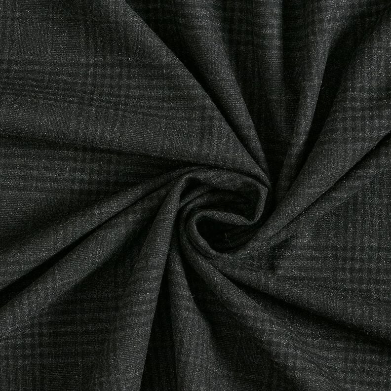 Glen Plaid Stretch Trouser Fabric – anthracite,  image number 3