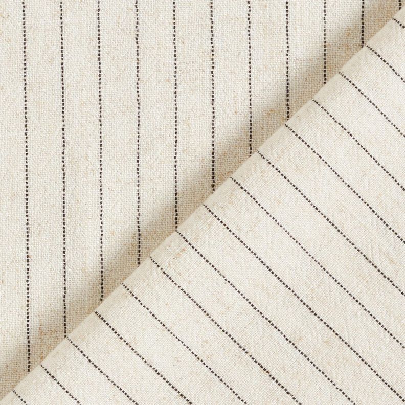 Viscose-linen crepe narrow pinstripes – beige,  image number 4