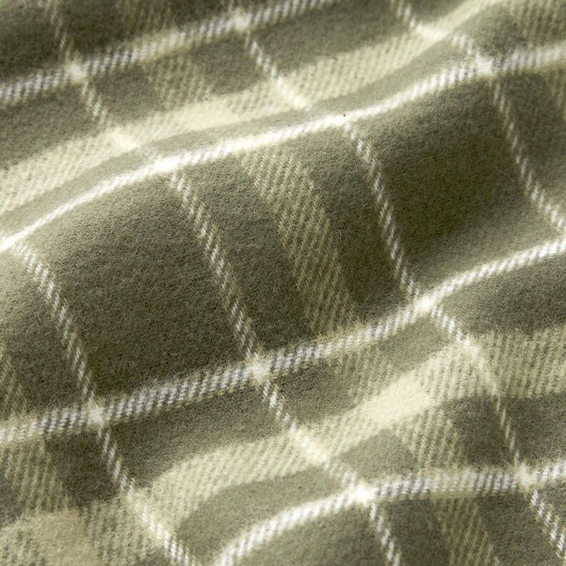 Flannel large tartan check – khaki/white,  image number 2