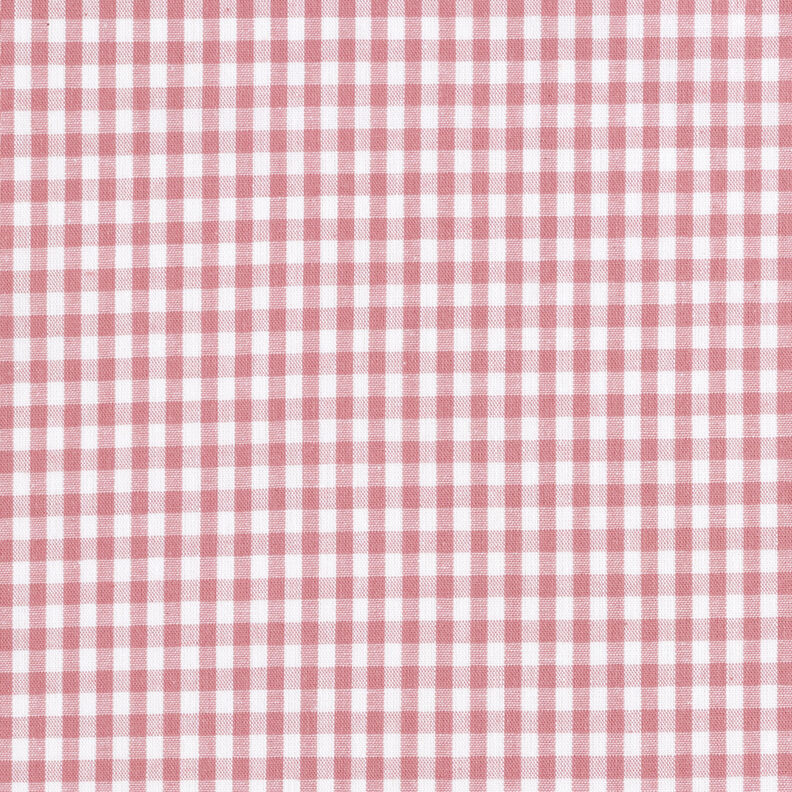 Cotton Vichy check 0,5 cm – dusky pink/white,  image number 1