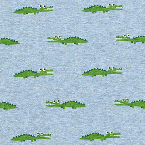 Alpine Fleece cheeky crocodile Mottled – light wash denim blue, 