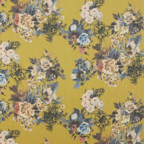 Chiffon Plisée Floral Painting – yellow olive, 