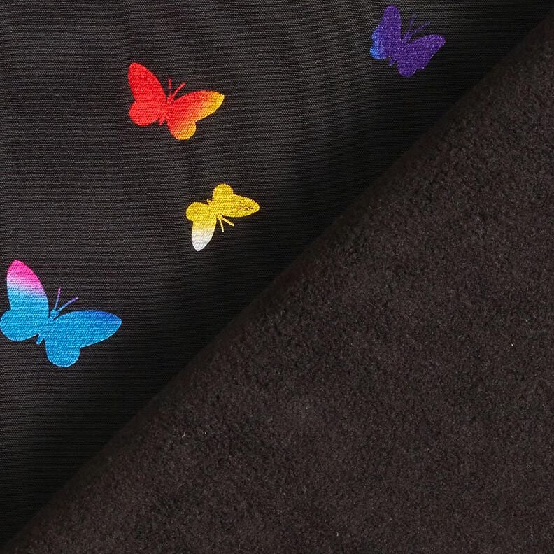 Softshell glitter butterflies – black/colour mix,  image number 5