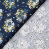 Organic Cotton Poplin Flower bouquet – navy blue,  thumbnail number 4