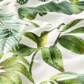 Decor Fabric Half Panama exotic leaves – green/white, 