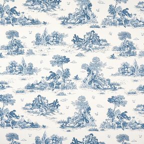 Decor Fabric Half Panama Shepherd – denim blue/offwhite, 
