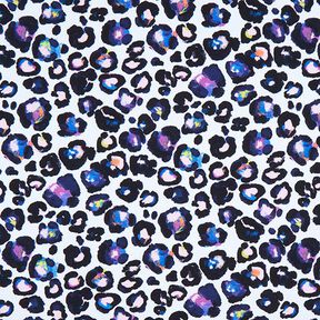 Cotton Jersey Neon Leopard Print Digital Print – offwhite, 