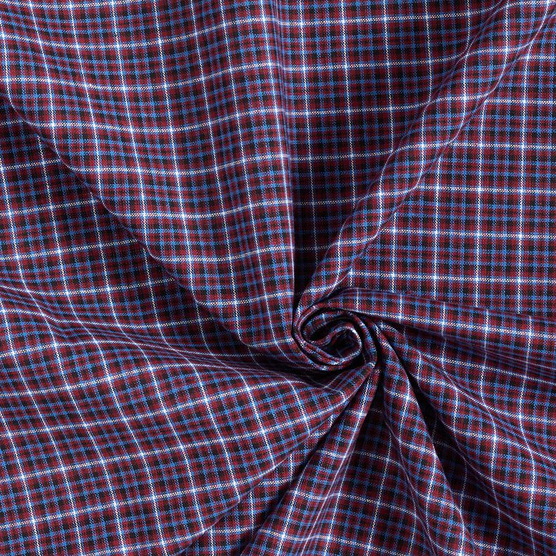 Cotton fabric double check – black/red,  image number 3