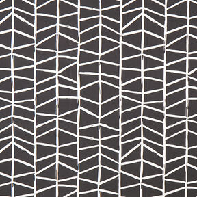 Decor Fabric Half Panama Abstract Lines – ivory/black, 