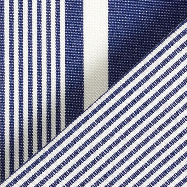 Outdoor Fabric Canvas Stripes – navy blue/white,  image number 5