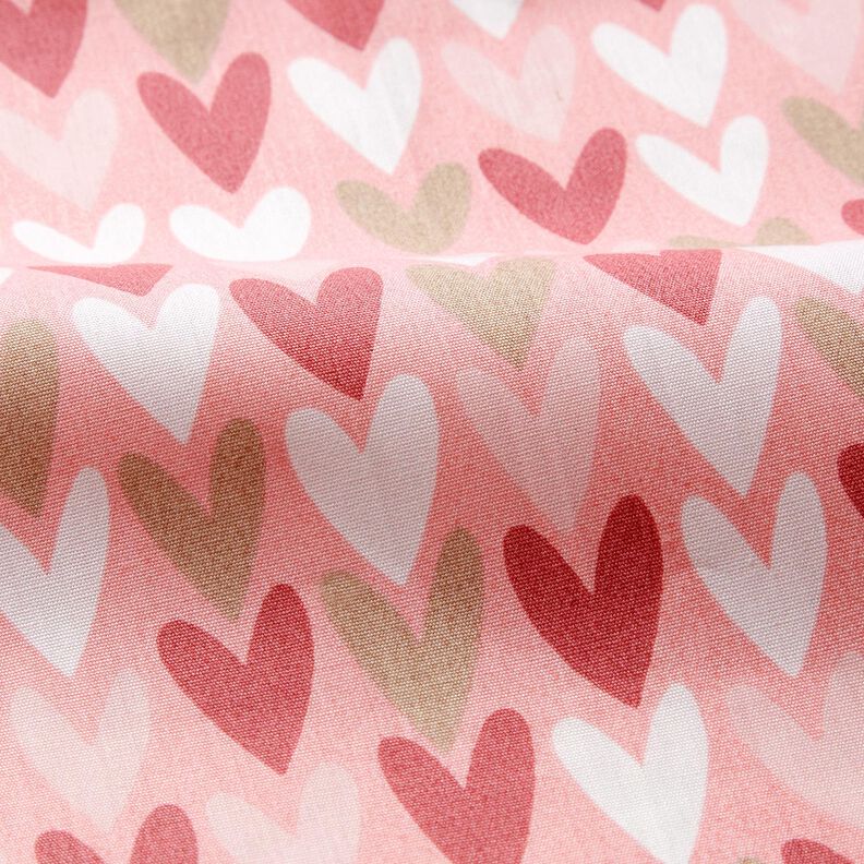 Cotton Poplin hearts – light dusky pink,  image number 2