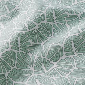 Coated Cotton abstract mini leaves – pale mint/white, 