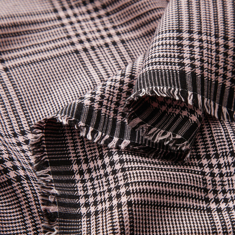 viscose fabric Glen Plaid – dusky pink/black,  image number 3