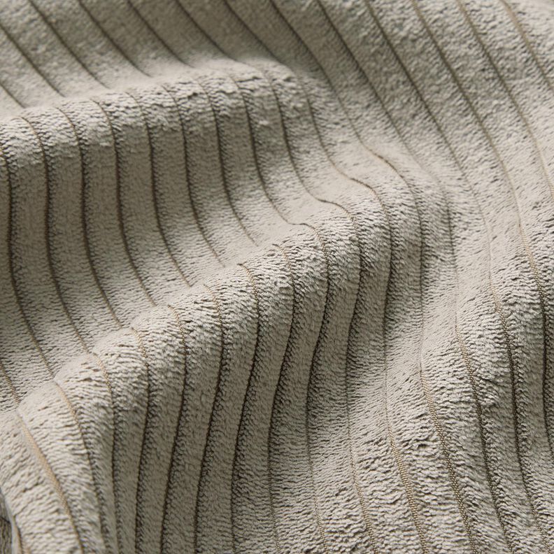 Upholstery Fabric soft corduroy – light taupe,  image number 3