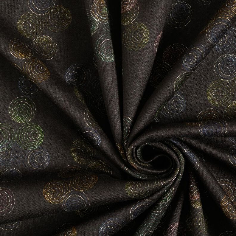 Viscose Jersey Colourful Circles – black,  image number 3