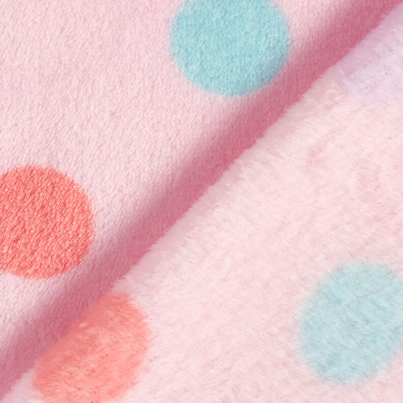 Cosy Fleece colourful dots – light pink,  image number 4