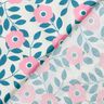 Cotton Poplin Flowers and branches – white/pink,  thumbnail number 4