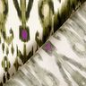 Ikat pattern viscose satin – white/pistachio,  thumbnail number 5