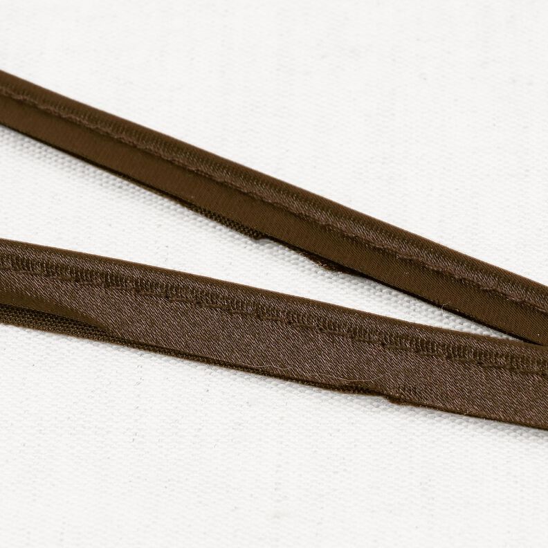 Satin Piping [10 mm] – dark brown,  image number 1